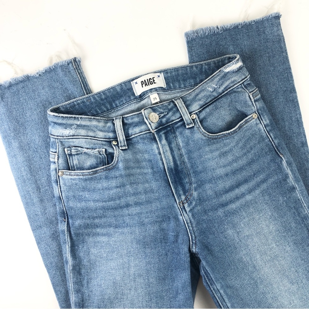 Cindy Stringy‎ Hem Straight Leg in Music Distressed Size 25